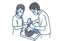 必要に応じて事前処置